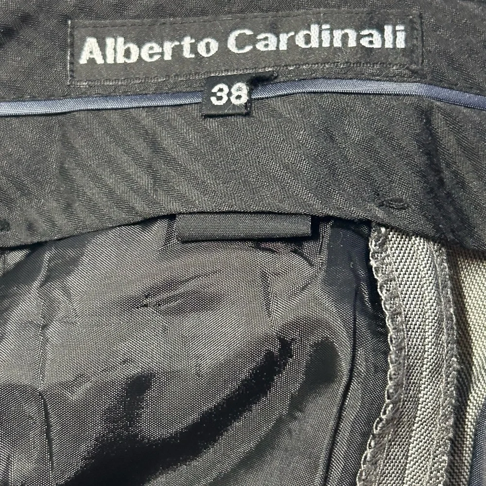 Alberto Cardinali‎ men’s 38 trousers with double button front Heather gray color